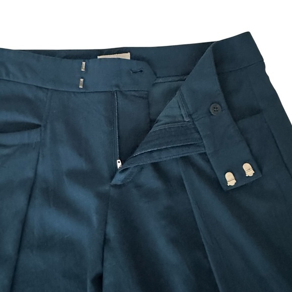 HELMUT LANG DARK TEAL PEGGED LEG ZIP ANKLE PANTS SIZE 4 - Picture 5 of 15